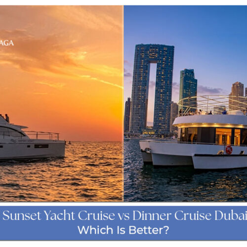 Sunset yacht cruise and dinner cruise in Dubai with skyline views and luxury dining