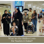 Tourists managing travel expenses and hidden costs during a Dubai vacation