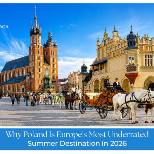 Beautiful summer landscapes and historic cities in Poland attracting international travellers