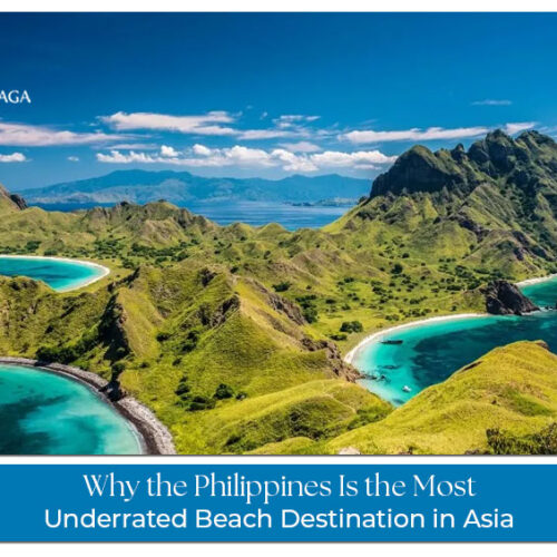Pristine beaches and tropical islands in the Philippines with crystal-clear waters