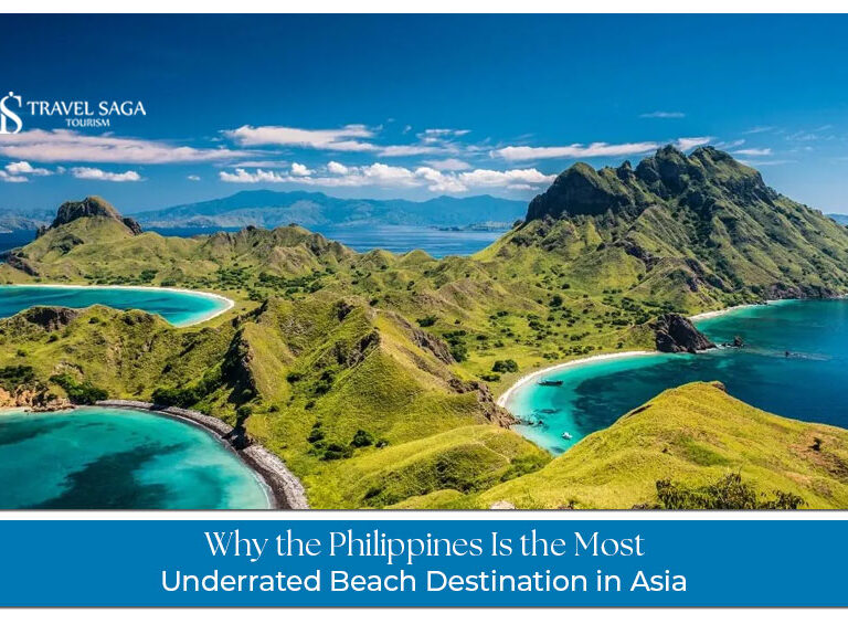 Pristine beaches and tropical islands in the Philippines with crystal-clear waters