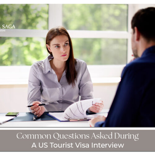 US tourist visa interview with applicant answering B1/B2 visa questions at the embassy