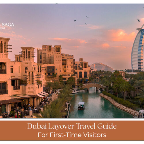 First-time visitors exploring Dubai during a layover with iconic landmarks and airport transfers