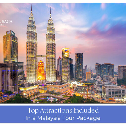 Top attractions in a Malaysia tour package including Kuala Lumpur, Langkawi, Genting Highlands, and Penang