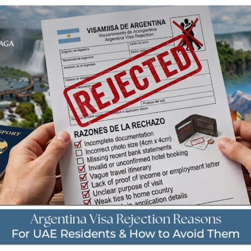 UAE resident reviewing Argentina visa application documents to avoid rejection