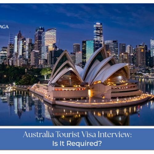 Applicant attending an Australia tourist visa interview with supporting documents