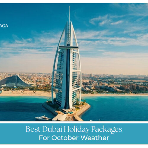 Tourists exploring Dubai attractions in pleasant October weather with clear skies and outdoor activities
