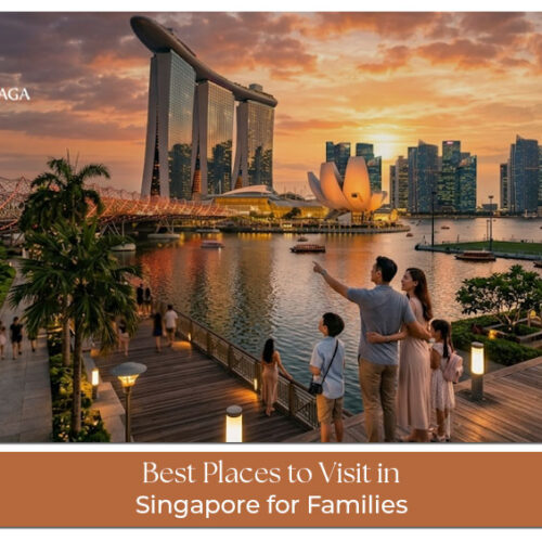 Family enjoying popular attractions in Singapore including Gardens by the Bay and Universal Studios Singapore