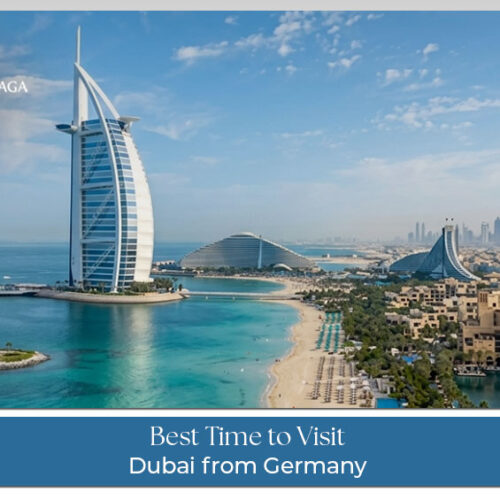 German travellers enjoying Dubai attractions and sunny weather during the best travel season