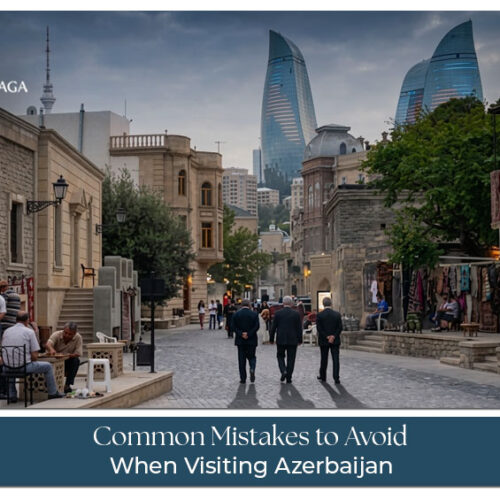 Traveller exploring Azerbaijan while following local customs, travel rules, and cultural etiquette