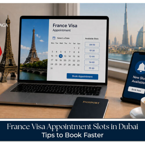 Applicant booking a France visa appointment in Dubai through the official visa application portal