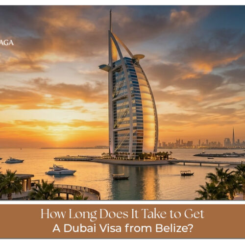 Belize passport with Dubai visa application documents for UAE travel