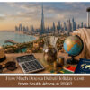 South African travellers planning a Dubai holiday budget with flights, hotels, sightseeing, and travel expenses