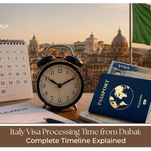 Applicant checking Italy visa processing time and documents in Dubai