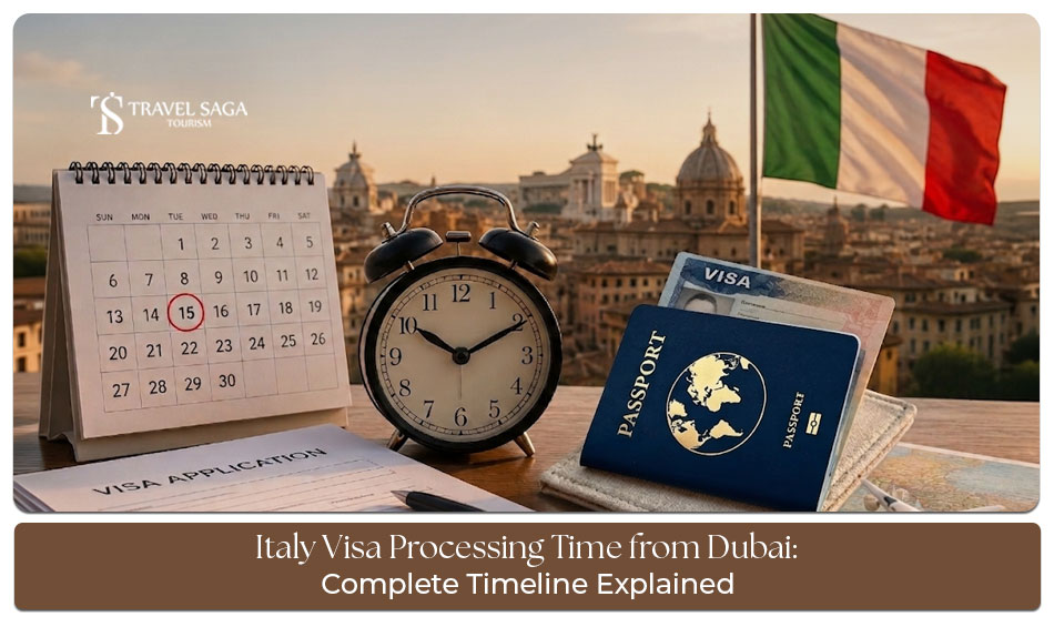 Applicant checking Italy visa processing time and documents in Dubai