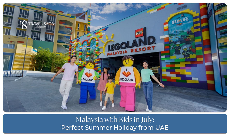 UAE family with children enjoying theme parks, beaches, and attractions in Malaysia