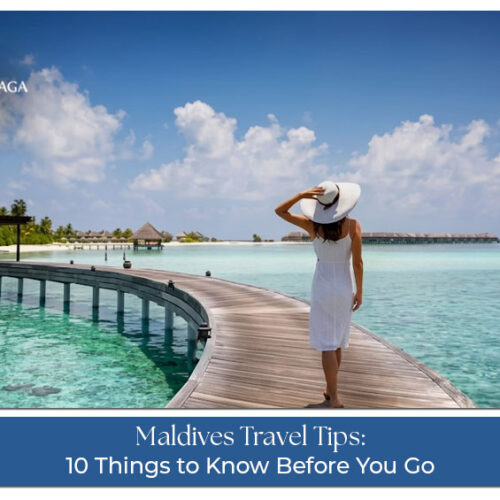 Couple enjoying a tropical beach in the Maldives while following essential travel tips for a smooth and memorable holiday.