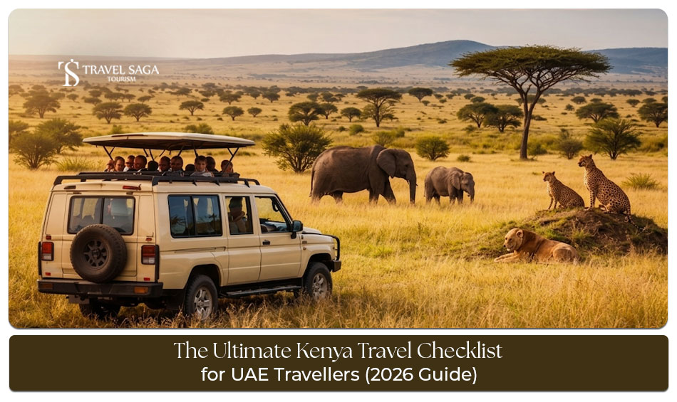 UAE traveller preparing passport, visa, and documents for a Kenya trip