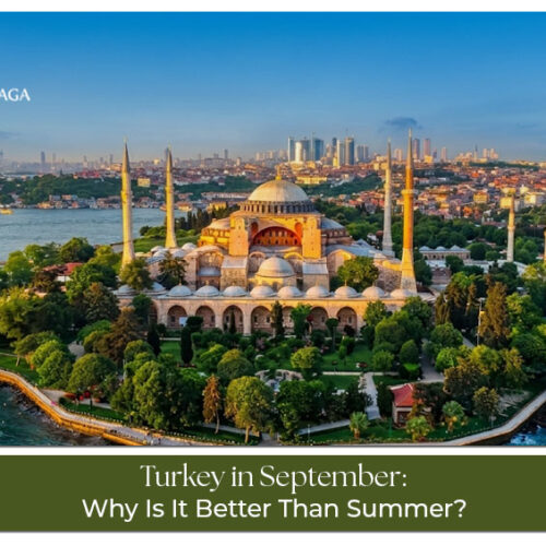 Tourists exploring Turkey’s historic landmarks and scenic landscapes in September