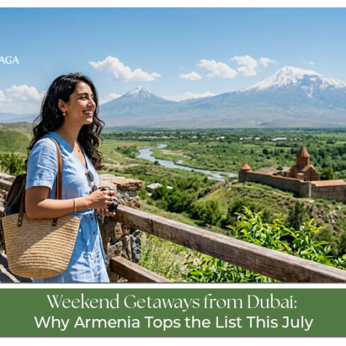 Travellers exploring Yerevan, Lake Sevan, and historic monasteries on a weekend trip from Dubai to Armenia