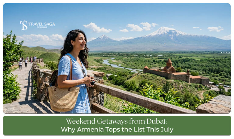 Travellers exploring Yerevan, Lake Sevan, and historic monasteries on a weekend trip from Dubai to Armenia