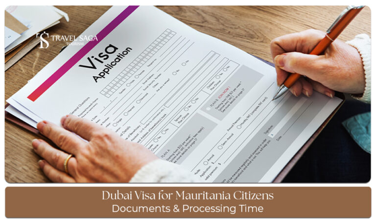 Mauritania citizen applying for Dubai visa with passport and travel documents