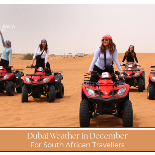 South African travellers enjoying Dubai attractions and pleasant December weather