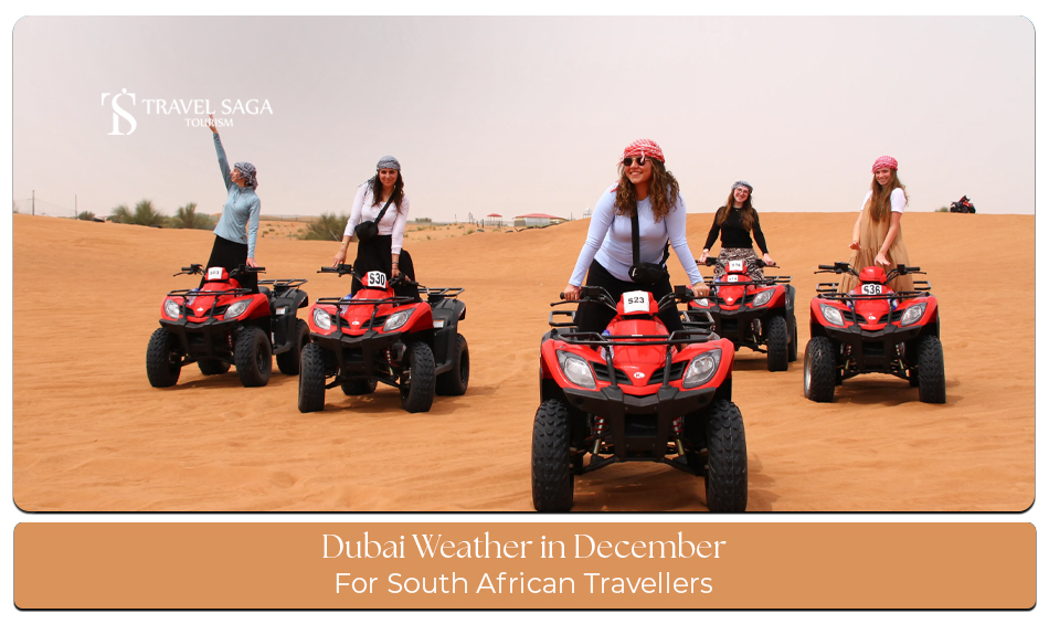 South African travellers enjoying Dubai attractions and pleasant December weather