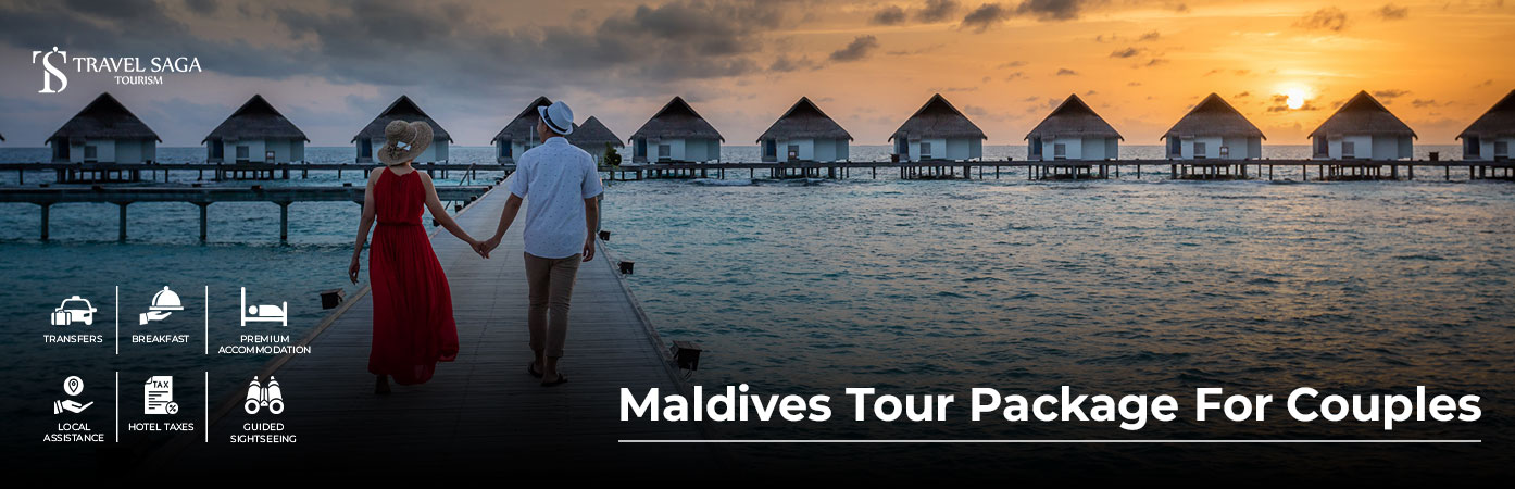 Maldives Tour Package for Couples with overwater villas, turquoise lagoons, and romantic island experiences