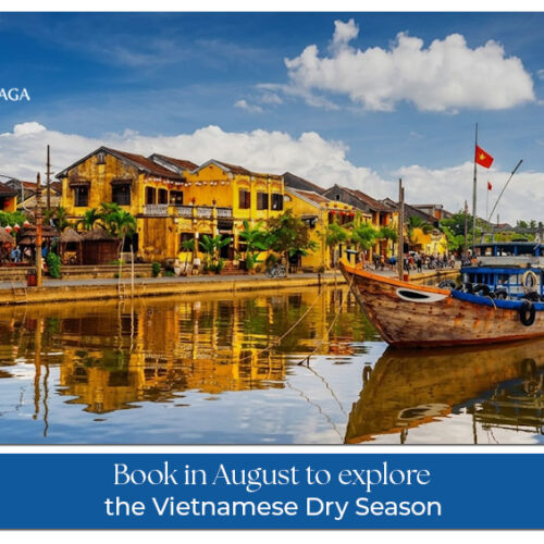 Visit Vietnam during the dry season in August for scenic landscapes, beaches, and memorable outdoor adventures.