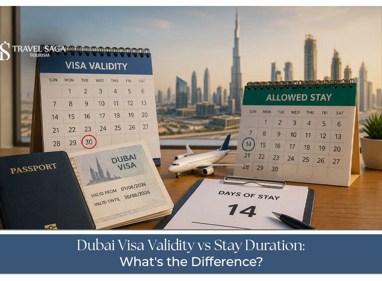 Dubai visa validity compared with permitted stay duration.
