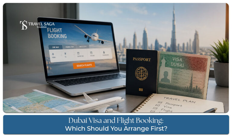 Dubai visa and flight booking planning for travellers.