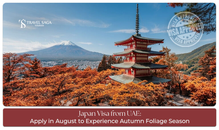 Traveler from the UAE preparing documents to apply for a Japan visa in August.