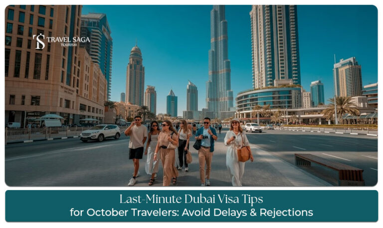 A traveller checking Dubai visa documents and application details before travelling to Dubai in October.