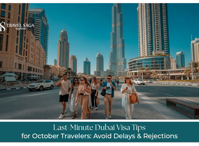 A traveller checking Dubai visa documents and application details before travelling to Dubai in October.