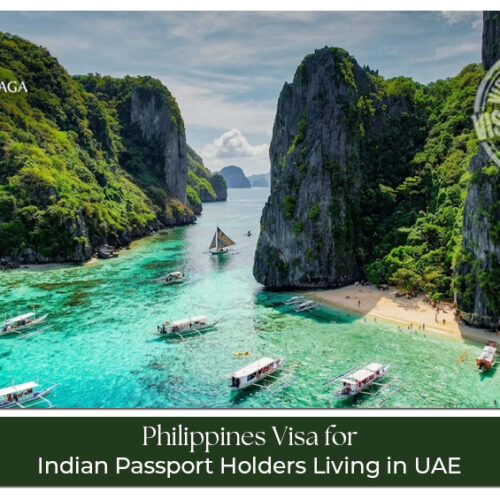 Indian passport holder in the UAE applying for a Philippines visa with travel documents and passport.