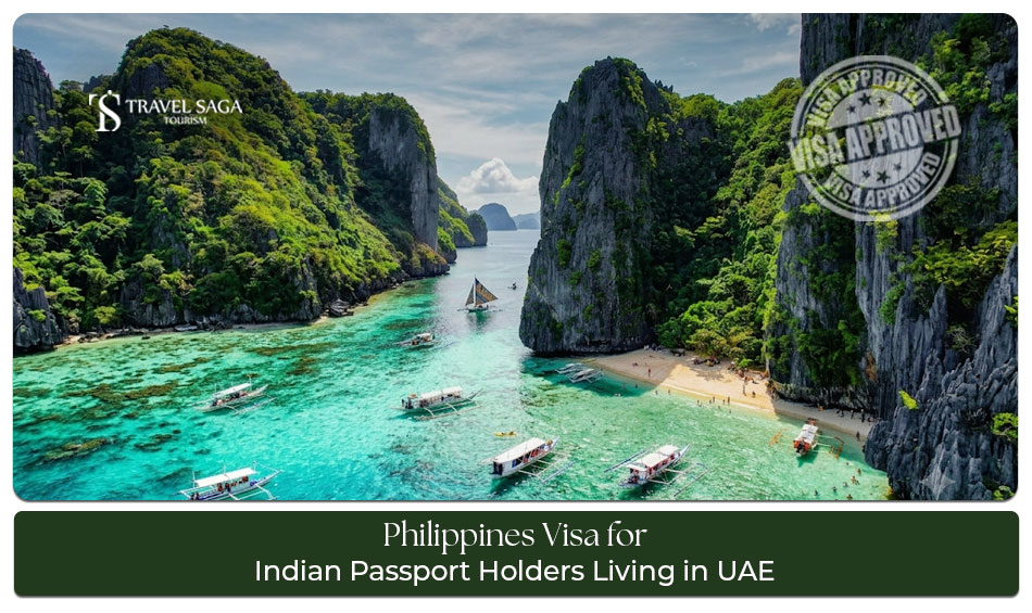 Indian passport holder in the UAE applying for a Philippines visa with travel documents and passport.