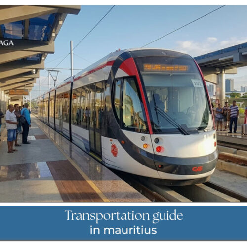Mauritius transportation guide showing buses, taxis, and rental cars for tourists.