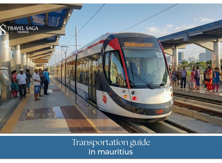 Mauritius transportation guide showing buses, taxis, and rental cars for tourists.