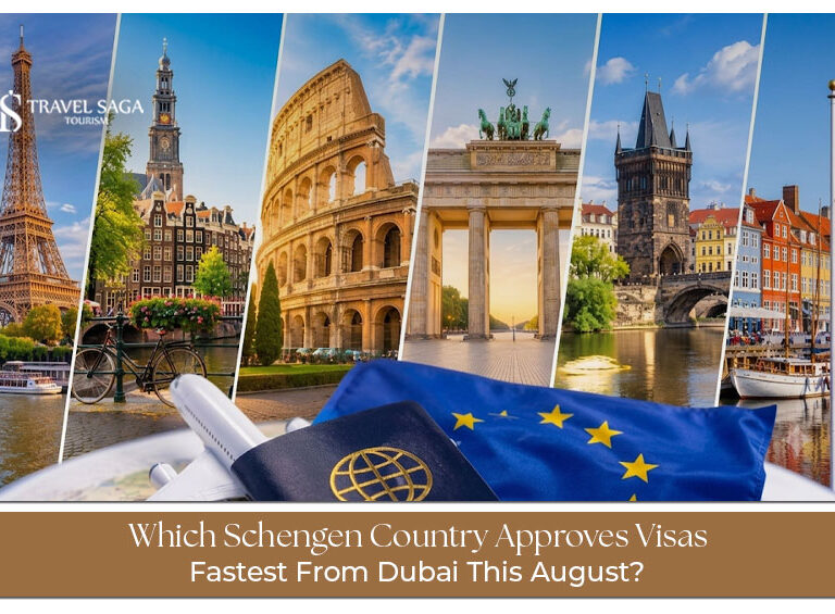 Traveller preparing Schengen visa documents while checking the fastest Schengen countries for visa approval from Dubai.