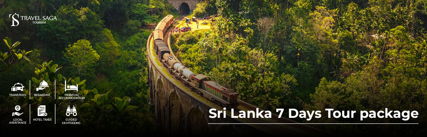 Tourists enjoying Sri Lanka’s scenic attractions on a 7-days holiday.