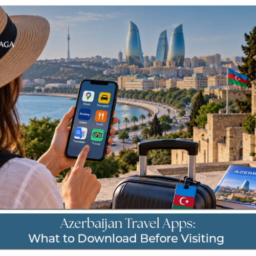 Azerbaijan travel apps for navigation, transport, and trip planning.