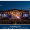 Crowds enjoying live music and festival activities at Clockenflap in Hong Kong.