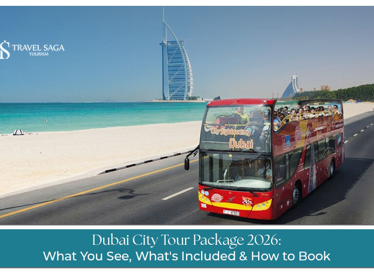 Dubai City Tour Package 2026 featuring iconic landmarks and popular sightseeing attractions.
