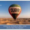 Dubai hot air balloon rides 2026 over the desert at sunrise.