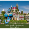 Visitors exploring vibrant floral displays and themed gardens at Dubai Miracle Garden.