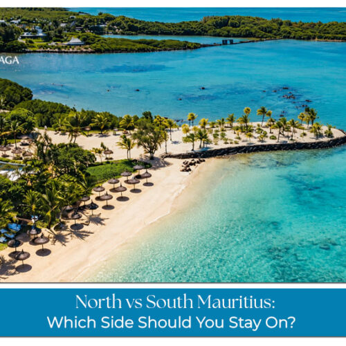 Scenic Mauritius coastline highlighting the different travel experiences across the northern and southern regions.