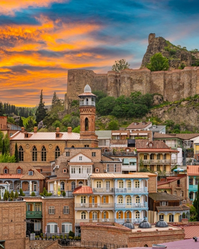 Scenic Views of Georgia in Evening