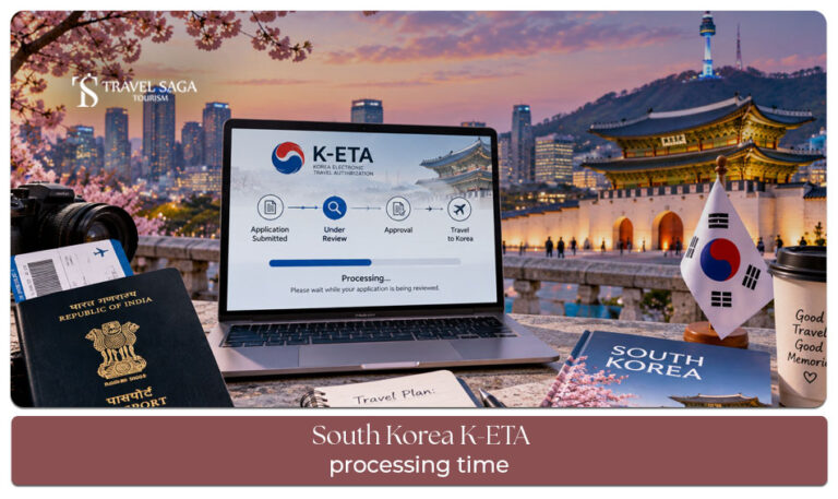 South Korea K-ETA processing time for electronic travel authorization.