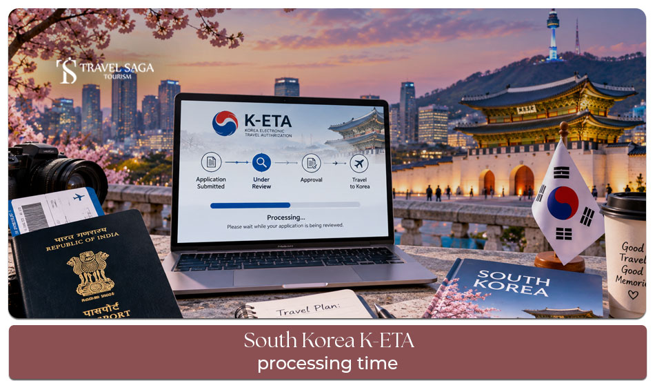 South Korea K-ETA processing time for electronic travel authorization.